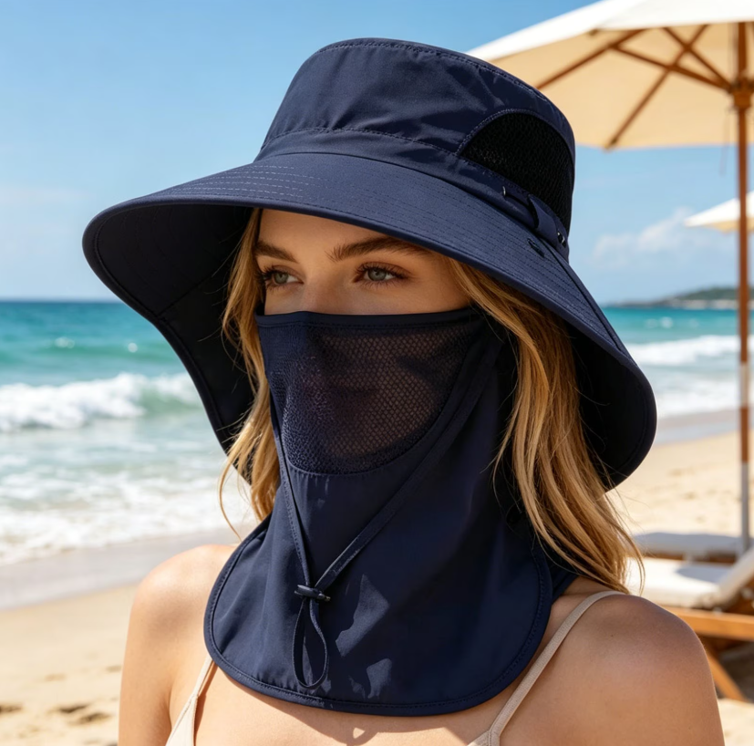 Chapeau anti-soleil visage et nuque image 3