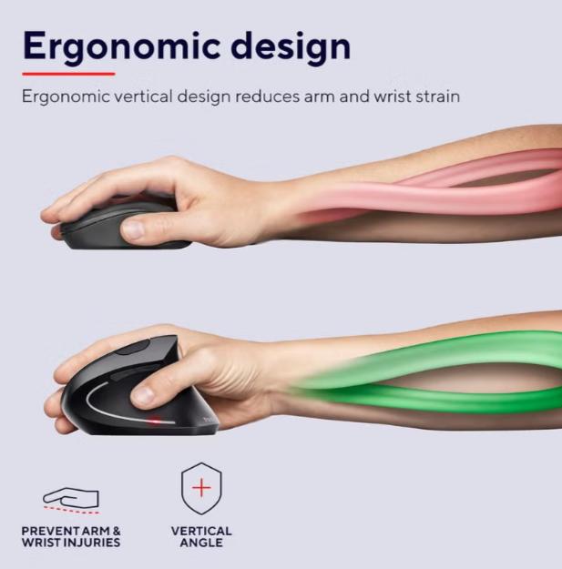 Souris verticale ergonomique sans fil image 3