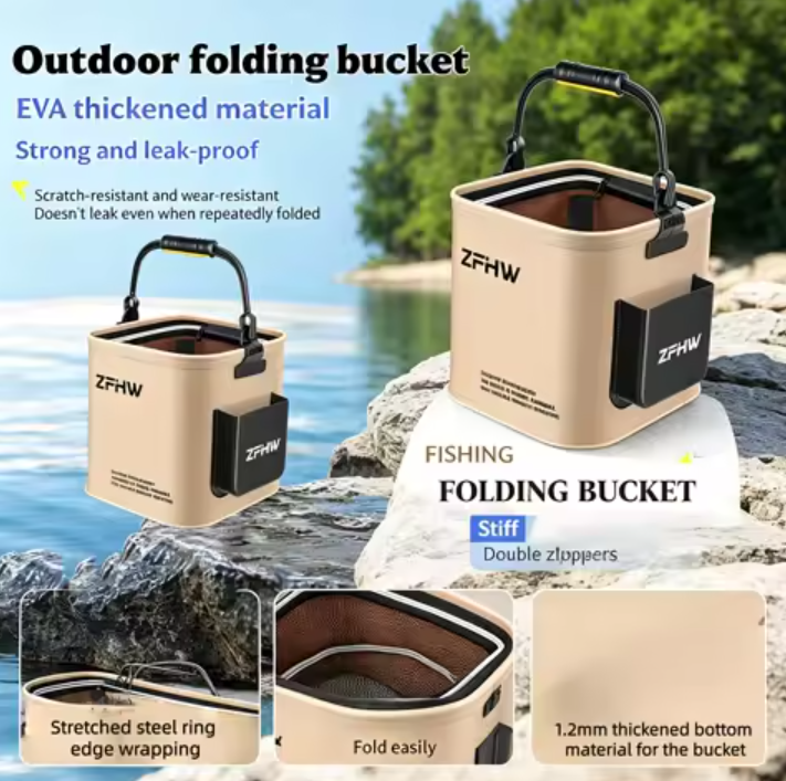Seau de pêche pliable EVA 13L image 2