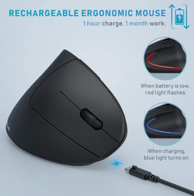 Souris verticale ergonomique sans fil image 6