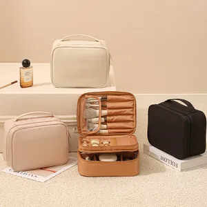 Beauty Hot Sell Fashionable High Quality Large Capacity Open Closure Organizers Personalized Portable Custom Multipurpose Brush Storage Cosmetic Makeup Bag