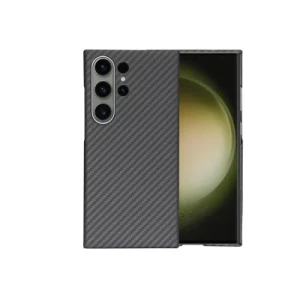 Full Protection Metal Frame Magnetic Carbon Fiber Phone Case for Samsung S24 S24 Plus S24 Ultra Mobile Phone Cases
