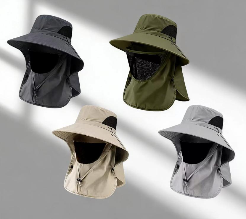 Chapeau anti-soleil visage et nuque