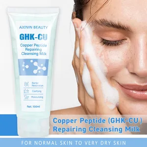 Beauty Cosmetics Skin Care Products Gentle Cleansing Blue Copper Peptide Facial Cleanser Milk